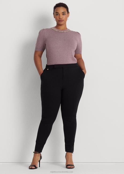 pantalón ponte recto mujer negro Ralph Lauren 2XR2V4722