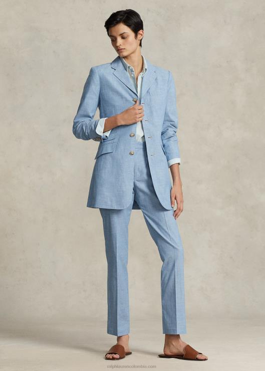 pantalones capri acampanados de cambray mujer cambray Ralph Lauren 2XR2V3028