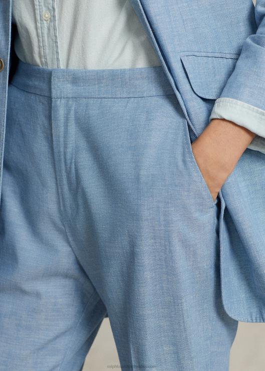 pantalones capri acampanados de cambray mujer cambray Ralph Lauren 2XR2V3028