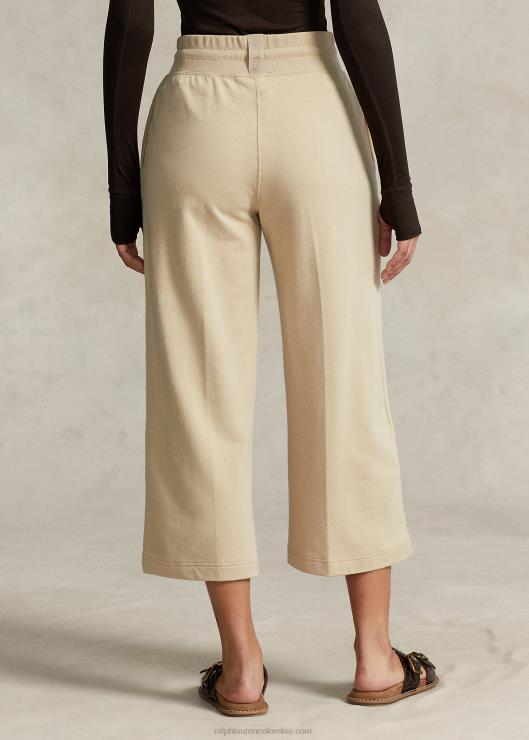 pantalones capri de felpa con pernera ancha mujer bronceado de dunas Ralph Lauren 2XR2V3130
