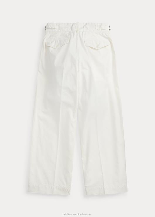 pantalones capri de popelina con pernera ancha mujer blanco Ralph Lauren 2XR2V3664