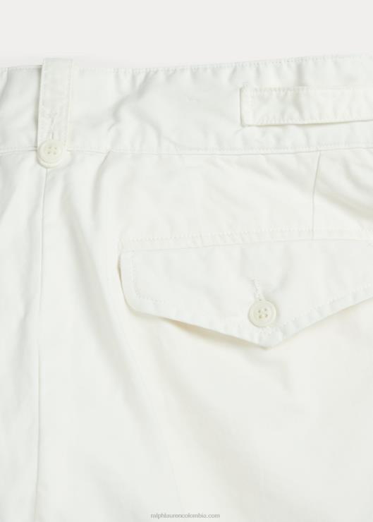 pantalones capri de popelina con pernera ancha mujer blanco Ralph Lauren 2XR2V3664