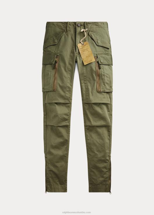 pantalones cargo ajustados elásticos mujer aceituna Ralph Lauren 2XR2V3610