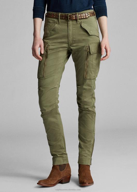 pantalones cargo ajustados elásticos mujer aceituna Ralph Lauren 2XR2V3610