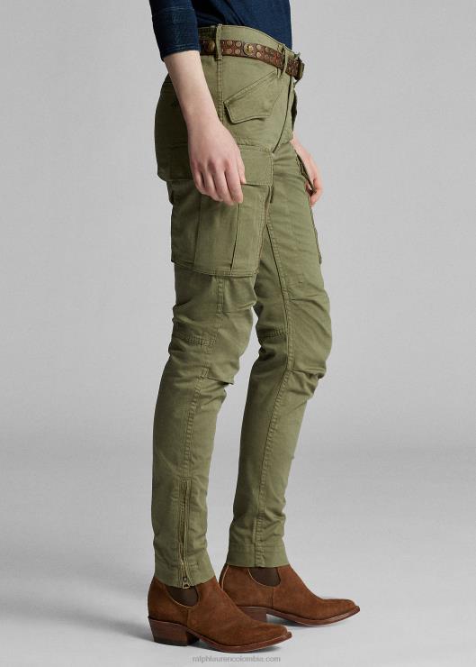 pantalones cargo ajustados elásticos mujer aceituna Ralph Lauren 2XR2V3610