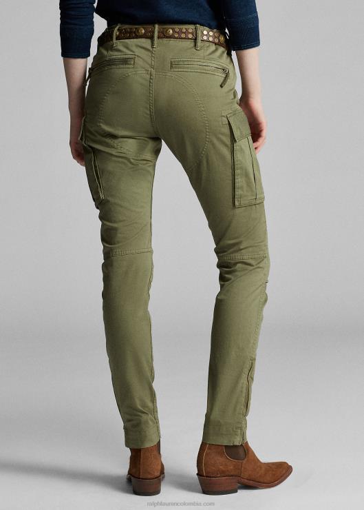 pantalones cargo ajustados elásticos mujer aceituna Ralph Lauren 2XR2V3610