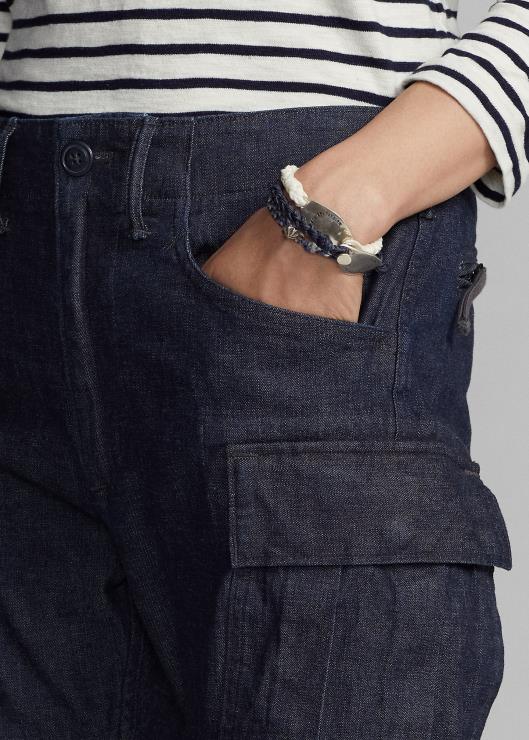 pantalones cargo de mezclilla elástica mujer índigo Ralph Lauren 2XR2V3661