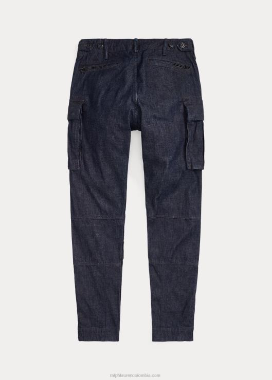pantalones cargo de mezclilla elástica mujer índigo Ralph Lauren 2XR2V3661