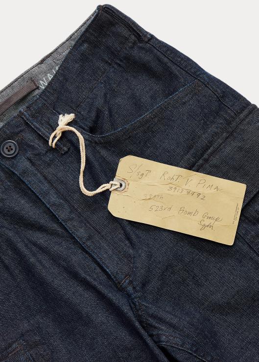 pantalones cargo de mezclilla elástica mujer índigo Ralph Lauren 2XR2V3661