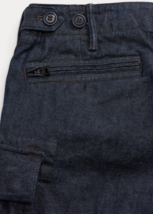 pantalones cargo de mezclilla elástica mujer índigo Ralph Lauren 2XR2V3661