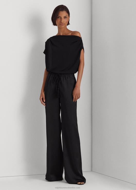 pantalones charmeuse de pernera ancha mujer negro Ralph Lauren 2XR2V3891