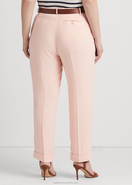 pantalones de georgette con doble faz plisada mujer Rosa palido Ralph Lauren 2XR2V4612
