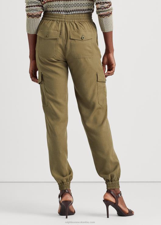 pantalones tobilleros cargo de sarga mujer helecho de olivo Ralph Lauren 2XR2V3794