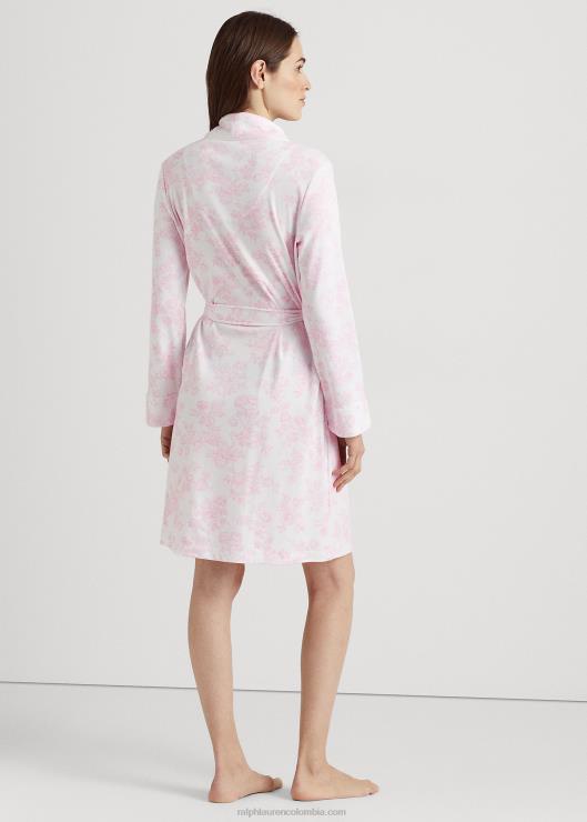 bata con cuello esmoquin de interlock floral mujer rosas florales Ralph Lauren 2XR2V9444