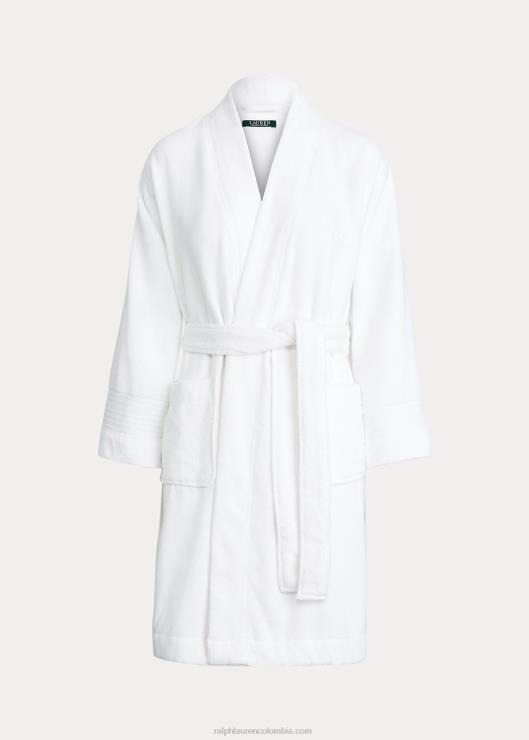 bata de felpa de algodón personalizada mujer blanco Ralph Lauren 2XR2V4225