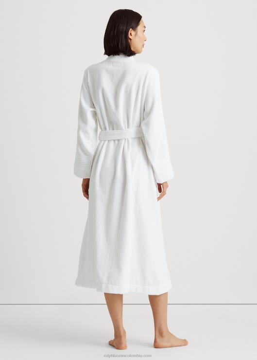 bata de felpa de algodón personalizada mujer blanco Ralph Lauren 2XR2V4225