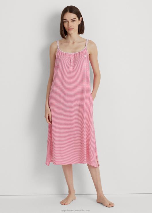 camisón ballet de punto a rayas mujer raya rosa Ralph Lauren 2XR2V4134