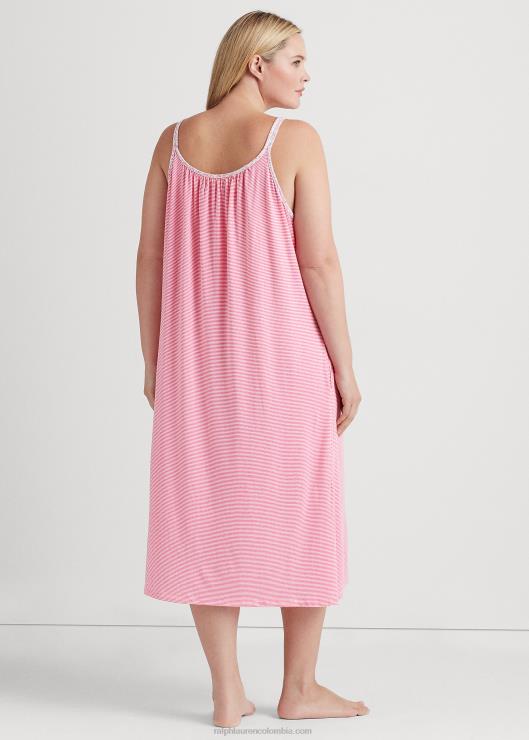 camisón ballet de punto a rayas mujer raya rosa Ralph Lauren 2XR2V4710