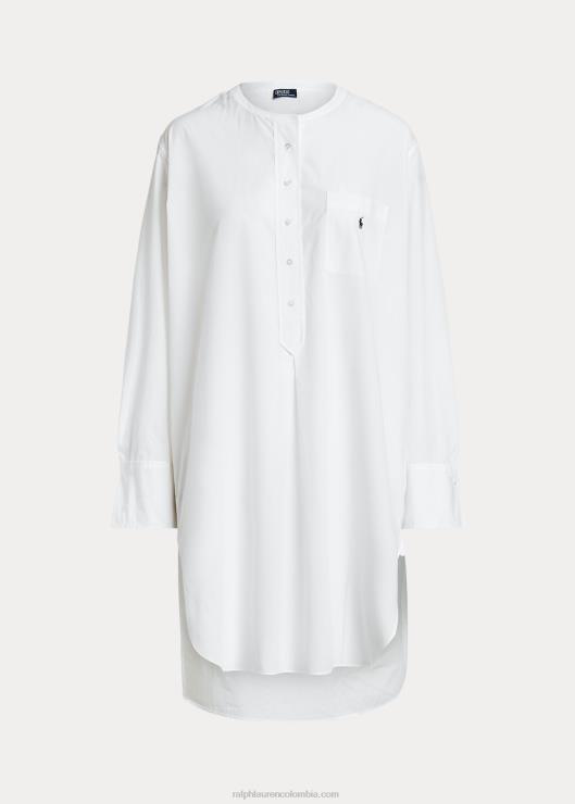 camisón de popelina mujer nube blanca Ralph Lauren 2XR2V3010