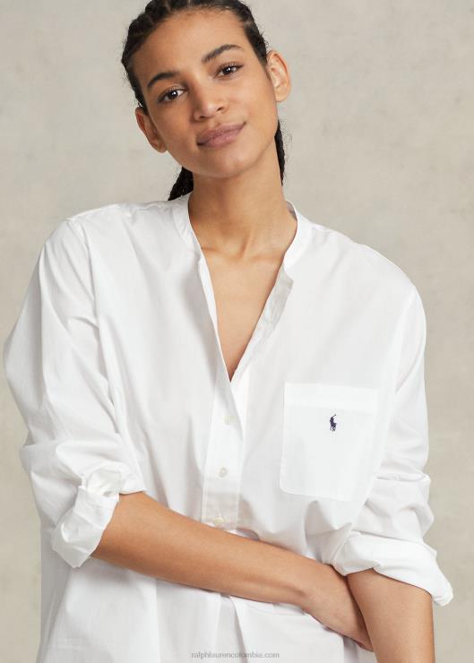 camisón de popelina mujer nube blanca Ralph Lauren 2XR2V3010