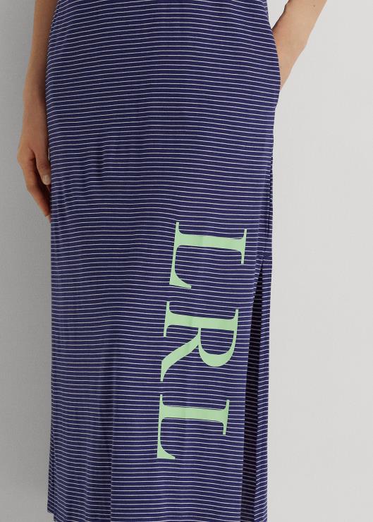 camisón sin mangas de punto a rayas mujer raya azul marino Ralph Lauren 2XR2V3957