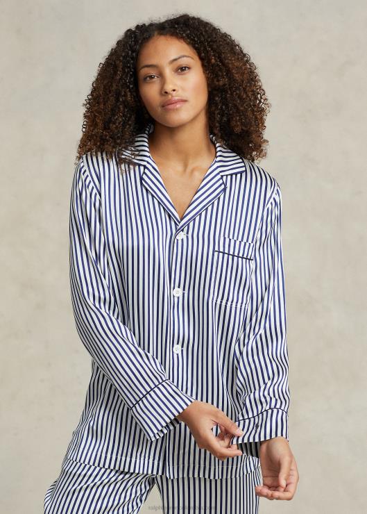 conjunto de pijama de manga larga de seda elastica a rayas mujer Rayas azules Ralph Lauren 2XR2V2999 2XR2V2999 Camisas Ralph Lauren Colombia Ralph Lauren Colombia en venta Compra Ralph Lauren ahora Ra...