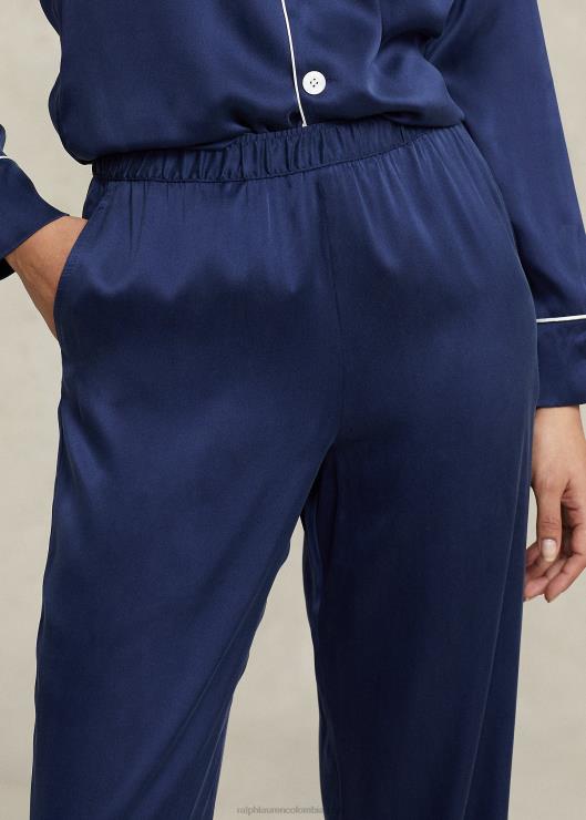 conjunto de pijama de manga larga de seda elástica mujer Armada Ralph Lauren 2XR2V3008