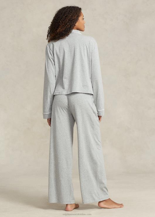 conjunto de pijama de manga larga mujer cuero gris Ralph Lauren 2XR2V2895