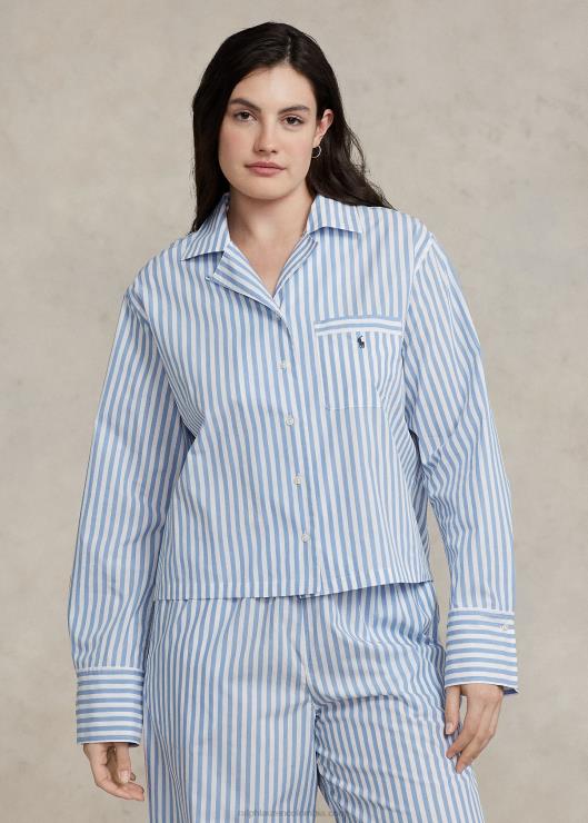 conjunto de pijama de popelina de manga larga mujerRalph Lauren 2XR2V2893