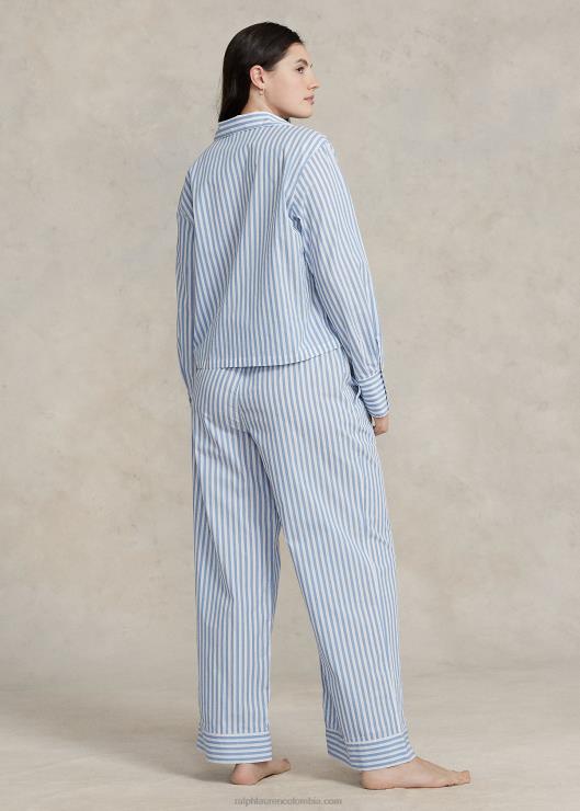conjunto de pijama de popelina de manga larga mujerRalph Lauren 2XR2V2893