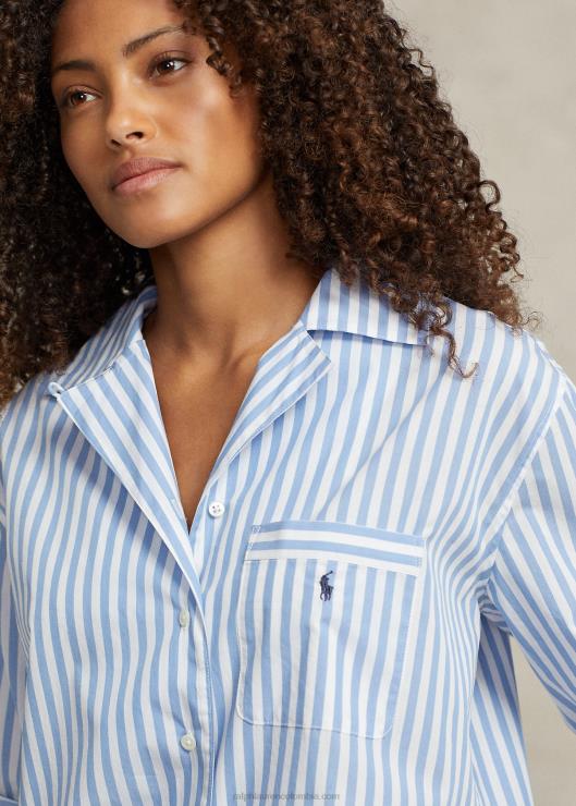 conjunto de pijama de popelina de manga larga mujerRalph Lauren 2XR2V2893