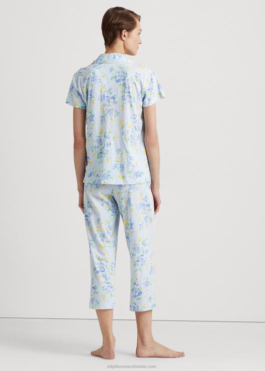 juego de dormir capri de punto floral mujer novela azul Ralph Lauren 2XR2V4133