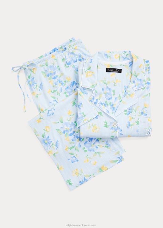 juego de dormir capri de punto floral mujer novela azul Ralph Lauren 2XR2V4709