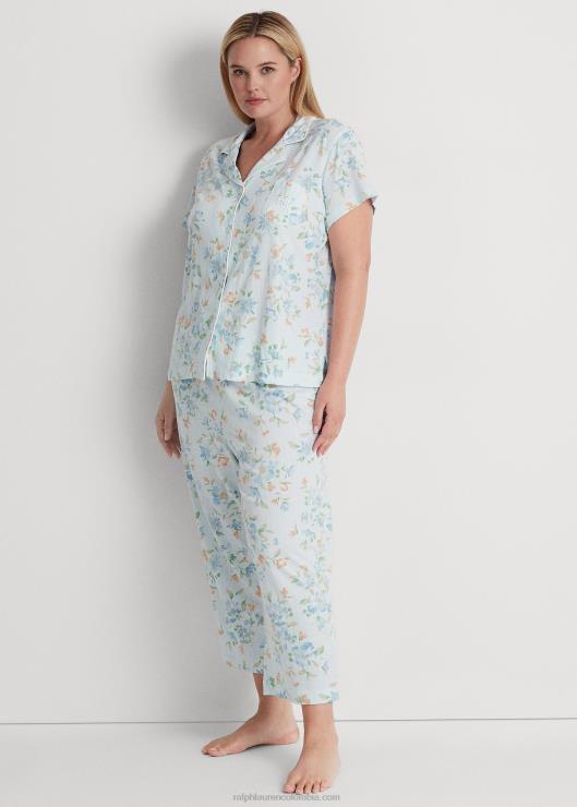 juego de dormir capri de punto floral mujer novela azul Ralph Lauren 2XR2V4709