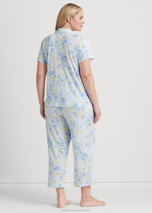 juego de dormir capri de punto floral mujer novela azul Ralph Lauren 2XR2V4709