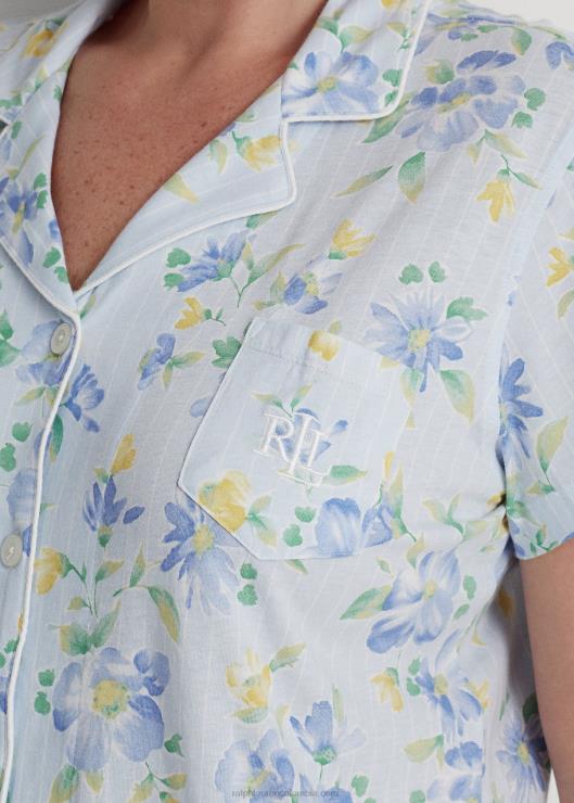 juego de dormir capri de punto floral mujer novela azul Ralph Lauren 2XR2V4709