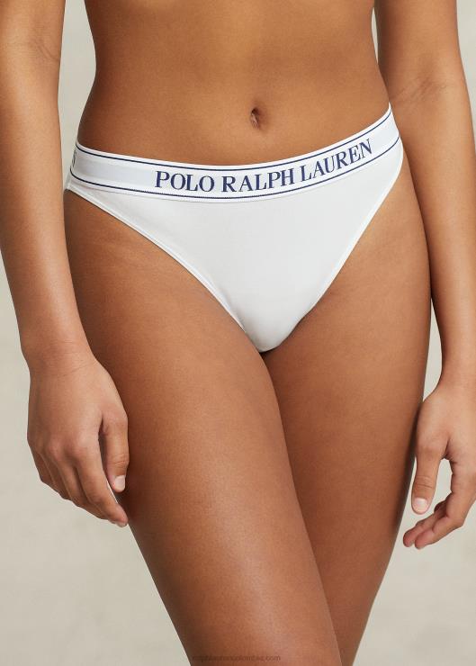 braguitas de bikini con logo repetido mujer nube blanca Ralph Lauren 2XR2V3378