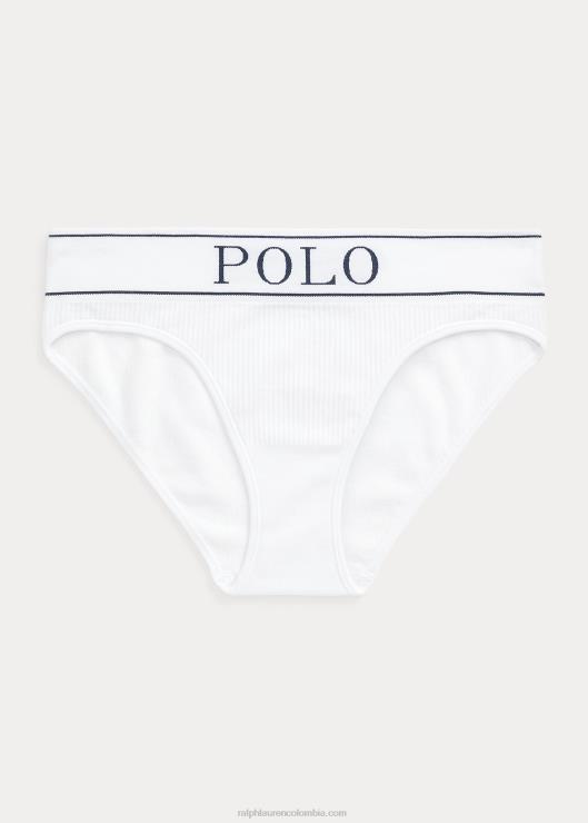 calzoncillo moderno sin costuras con logo mujer nube blanca Ralph Lauren 2XR2V3369
