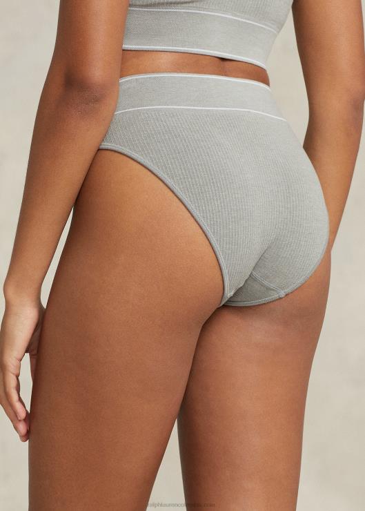 calzoncillos de talle alto sin costuras con logo mujer cuero gris Ralph Lauren 2XR2V3371