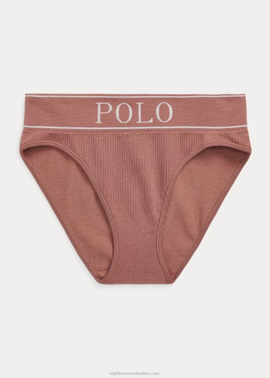 calzoncillos de talle alto sin costuras con logo mujer terracota Ralph Lauren 2XR2V3380