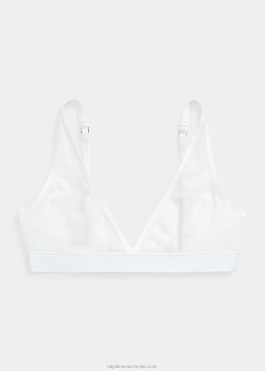 sujetador escotado de malla sin forro mujer nube blanca Ralph Lauren 2XR2V3375