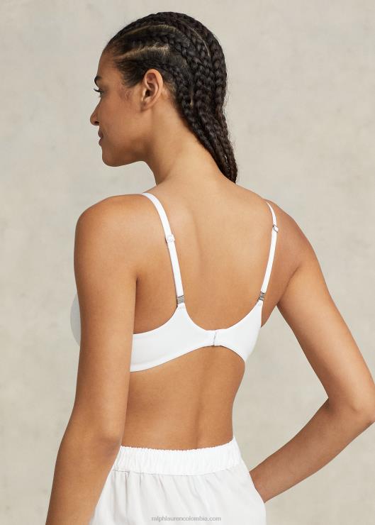 sujetador tipo camiseta de mezcla de algodón elástico mujer nube blanca Ralph Lauren 2XR2V3379