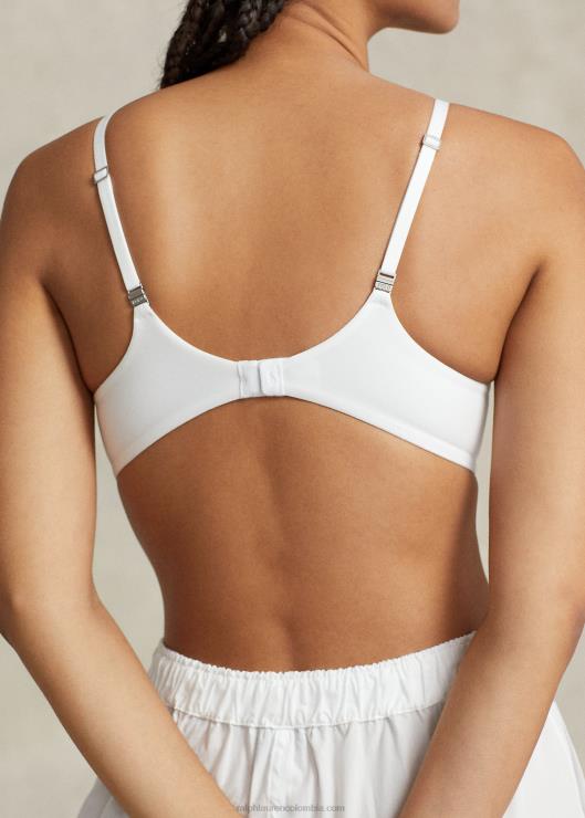sujetador tipo camiseta de mezcla de algodón elástico mujer nube blanca Ralph Lauren 2XR2V3379