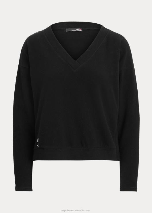 jersey con cuello en V mujer negro Ralph Lauren 2XR2V3770