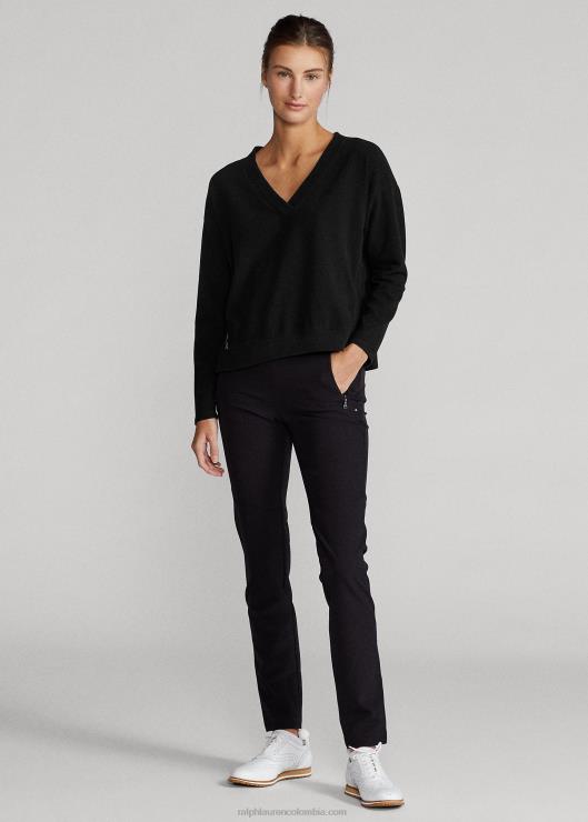 jersey con cuello en V mujer negro Ralph Lauren 2XR2V3770