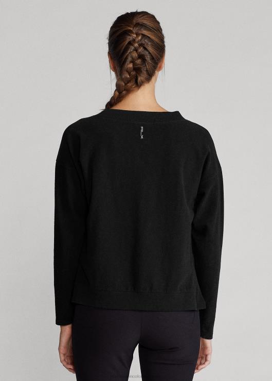 jersey con cuello en V mujer negro Ralph Lauren 2XR2V3770