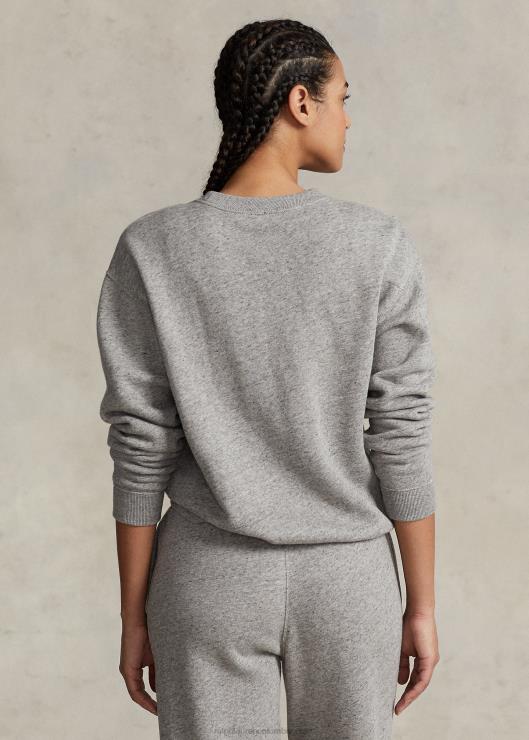 jersey de cuello redondo de lana mujer brezo vintage oscuro Ralph Lauren 2XR2V9101