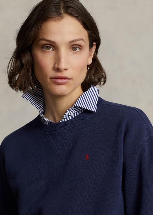 jersey de cuello redondo de lana mujer marina de crucero Ralph Lauren 2XR2V9099