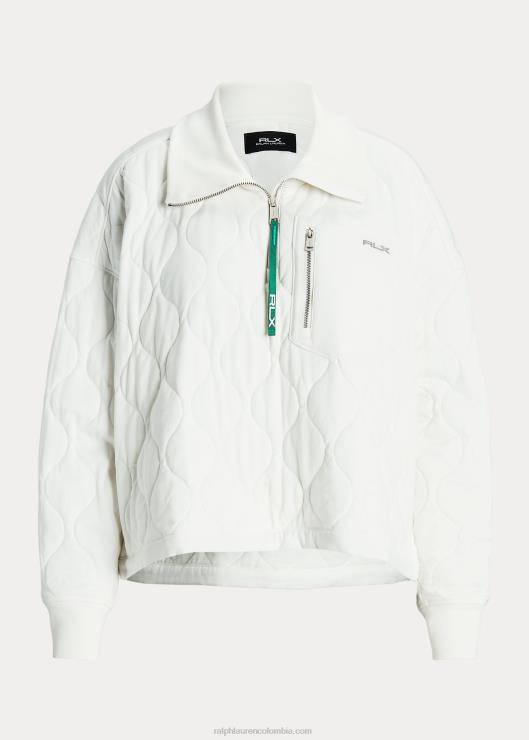 jersey oversize capitonado con media cremallera mujer papel blanco Ralph Lauren 2XR2V3116