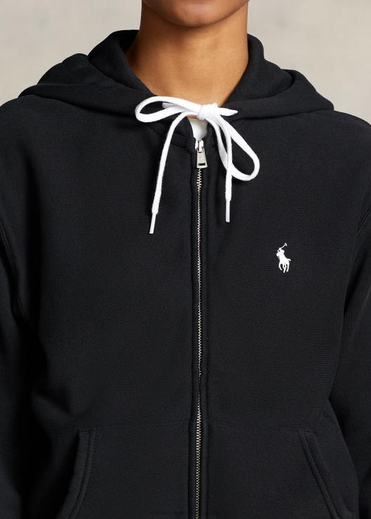 sudadera con capucha y cremallera completa mujer negro Ralph Lauren 2XR2V3274